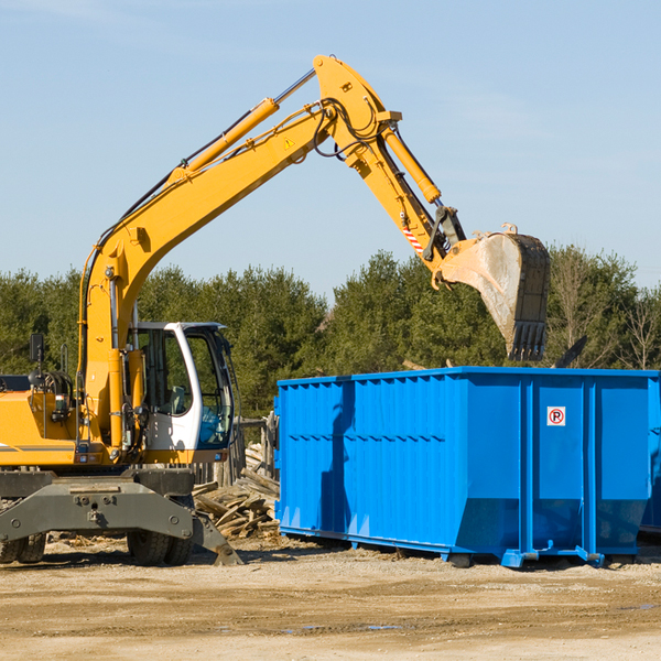 what size residential dumpster rentals are available in Thomson